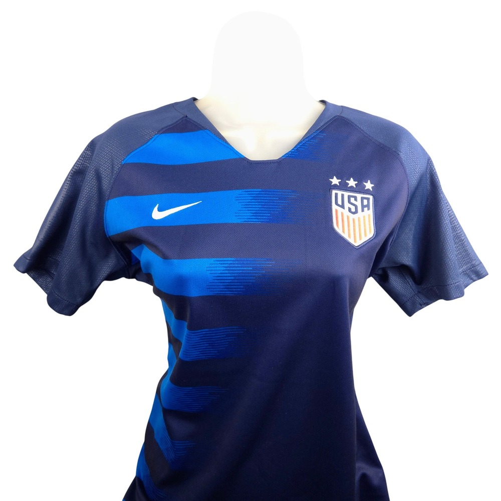 Nike USWNT USA Soccer Jersey Womens Medium Blue Gradient 2018 Away 893960-410